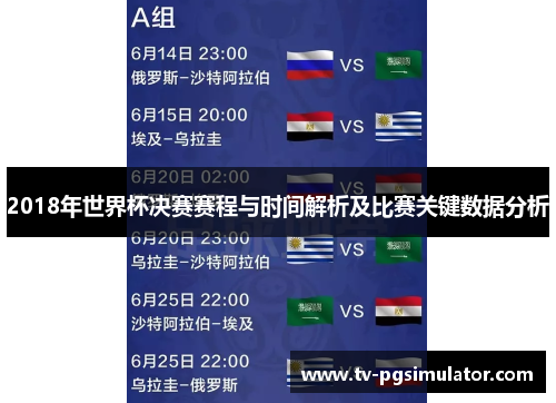2018年世界杯决赛赛程与时间解析及比赛关键数据分析