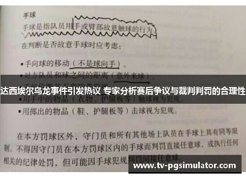 达西埃尔乌龙事件引发热议 专家分析赛后争议与裁判判罚的合理性