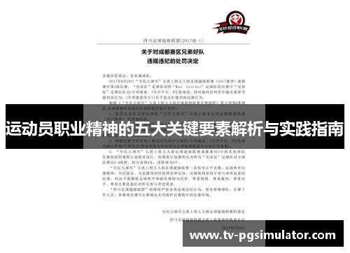 运动员职业精神的五大关键要素解析与实践指南 运动员职业精神的五大关键要素解析与实践指南