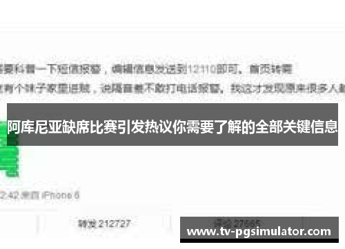 阿库尼亚缺席比赛引发热议你需要了解的全部关键信息